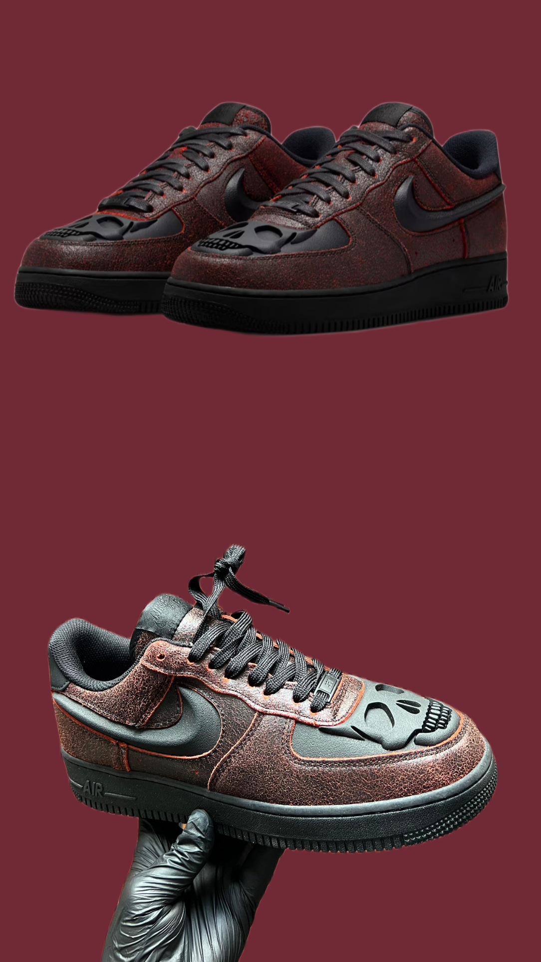 Nikee Airforce 1 Low Halloween Skull