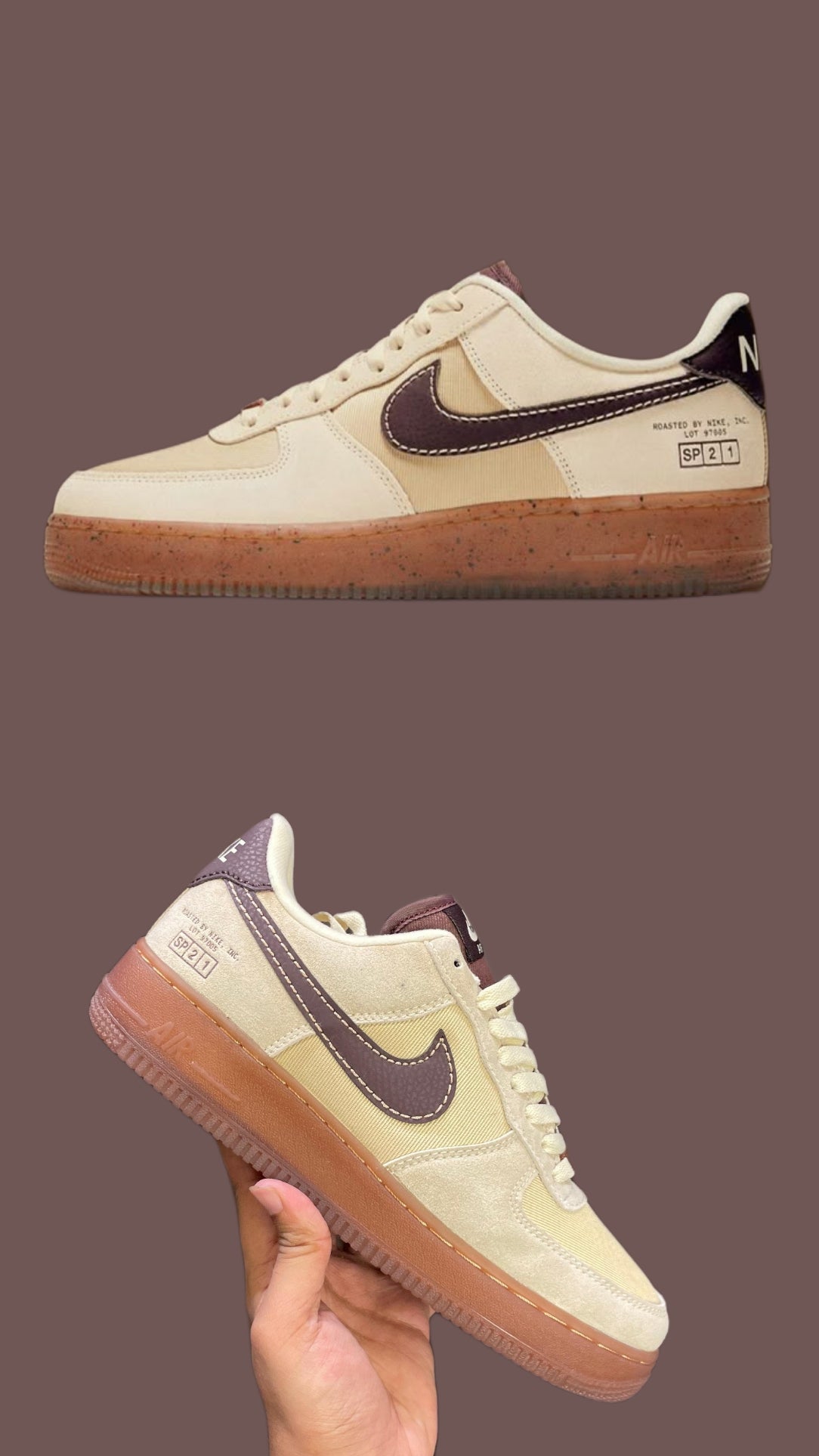 Nikee Airforce 1 Low Coffee