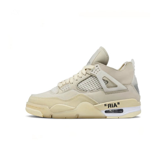 Nikee Air Jordan Retro 4 Off White Sail Semi UA