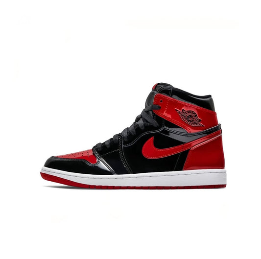 Nikee Air Jordan 1 High Patent Bred Semi UA
