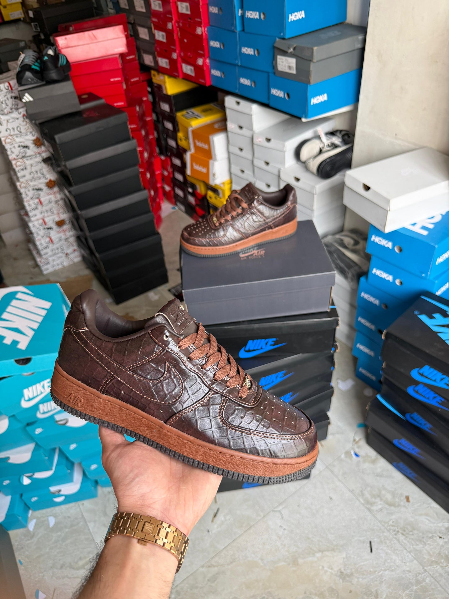 Airforce 1 Fauna Brown Croc