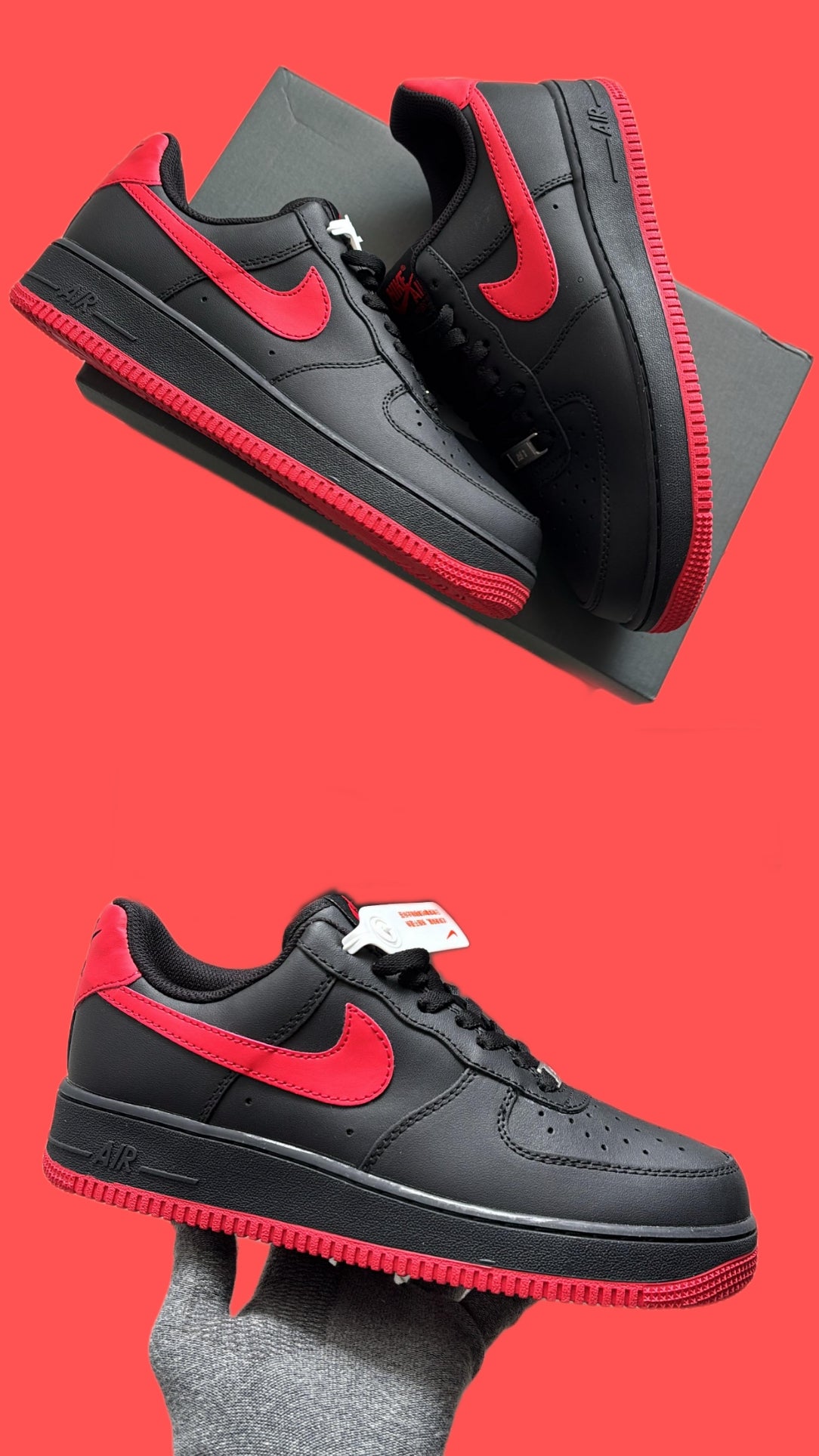 Nikee Airforce 1 Black Red