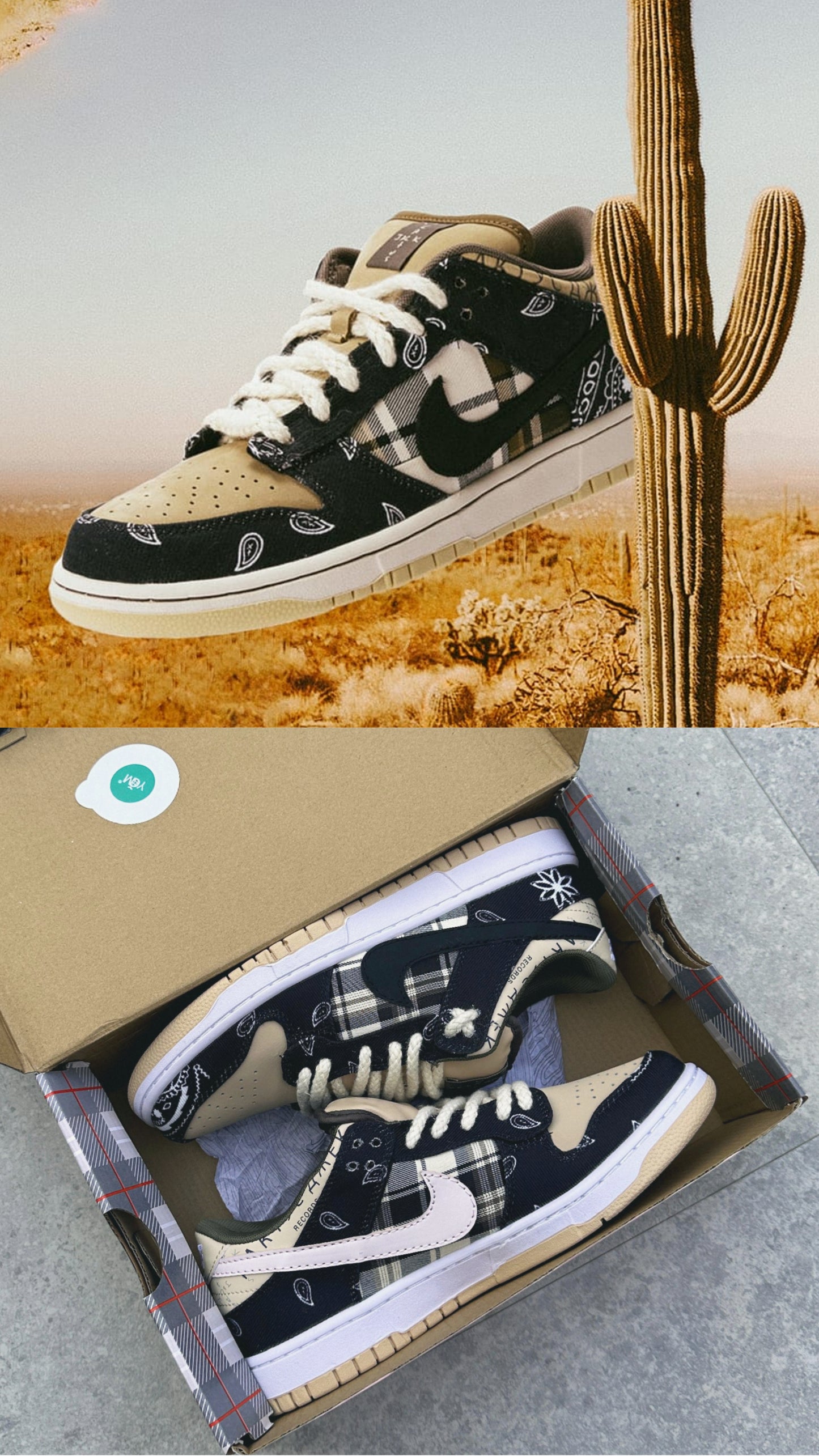 Nikee SB Dunk x Travis Scott Bandana Semi UA