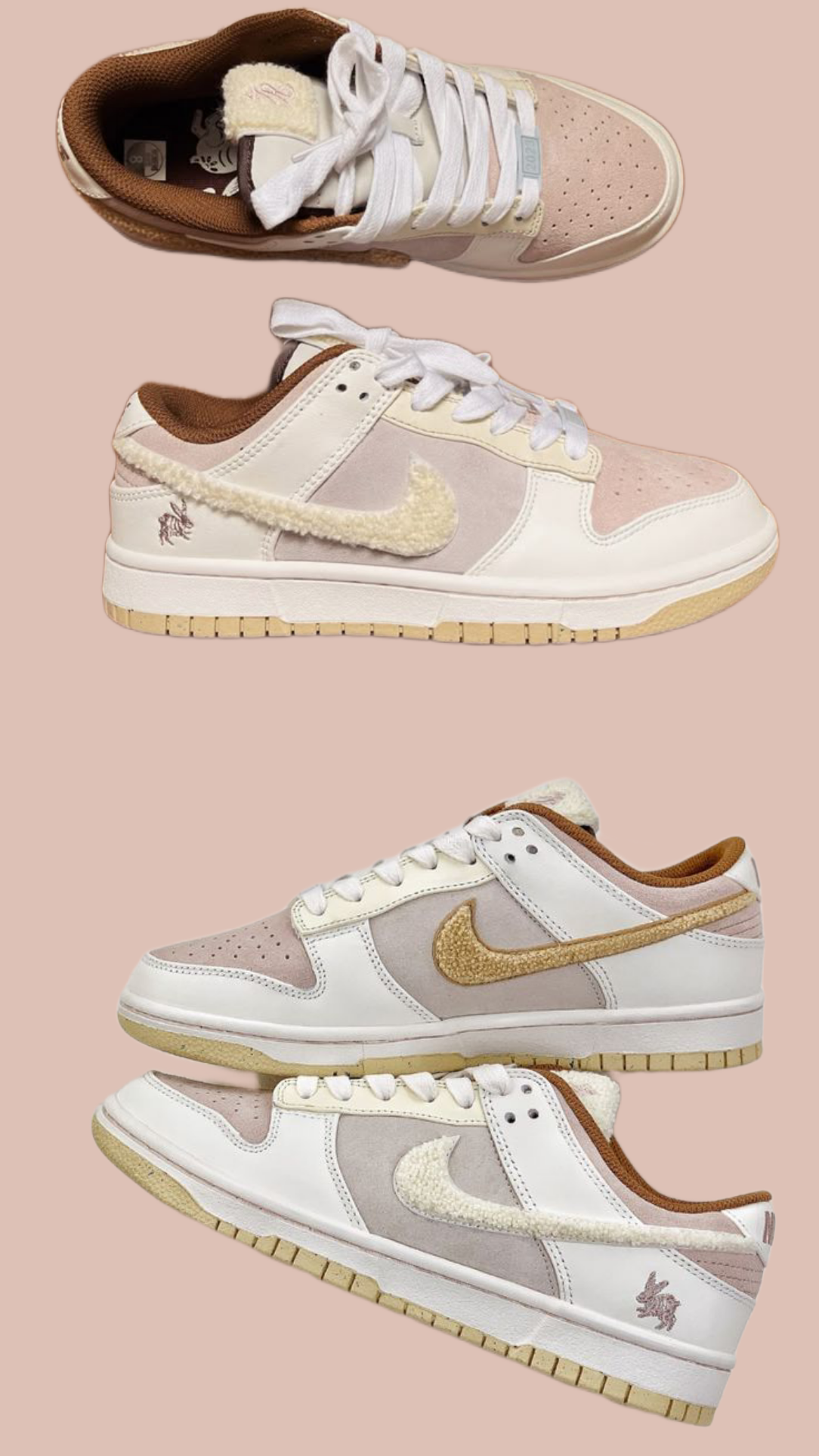 Nikee dunk Low Year Of The Rabbit Fossil Stone