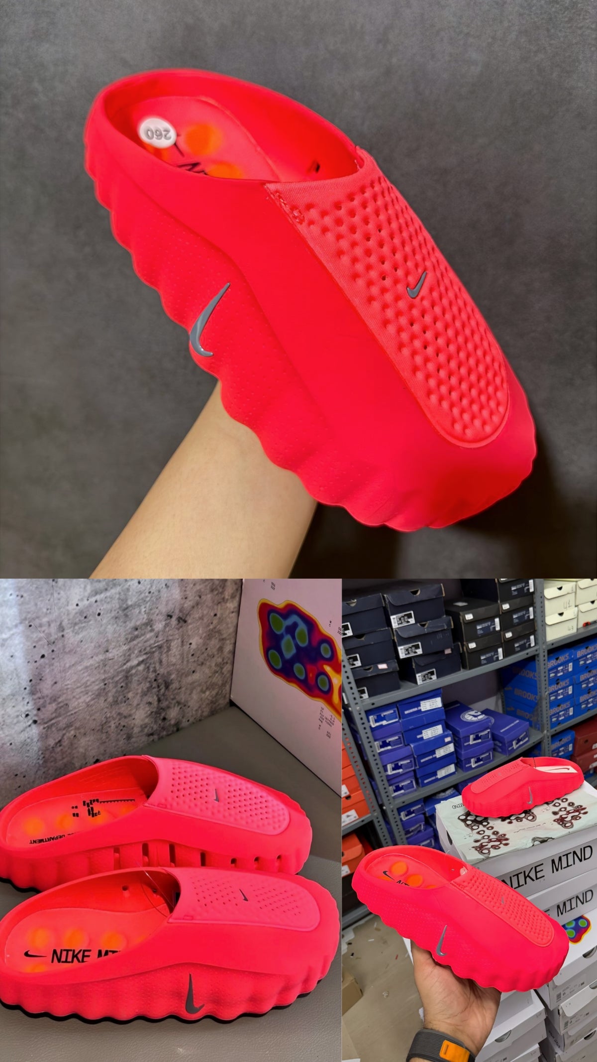 Nike Mind 001 Slide Solar Red