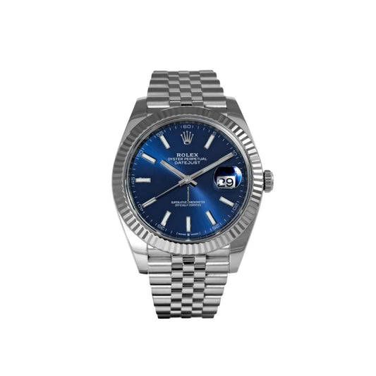 Rolexx Date Just Blue & Silver