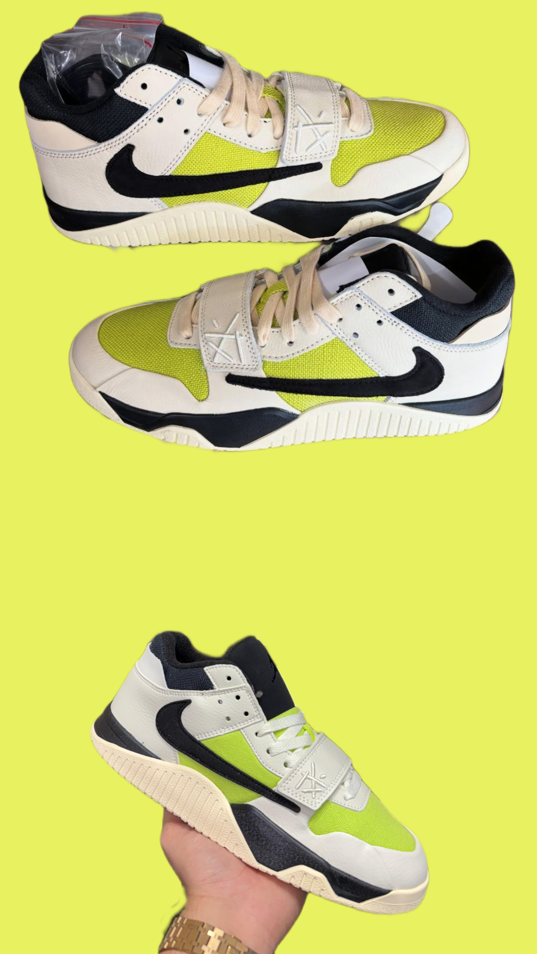 Nikee Air Jordan Travis Scott Jumpman Jack Bright Cactus