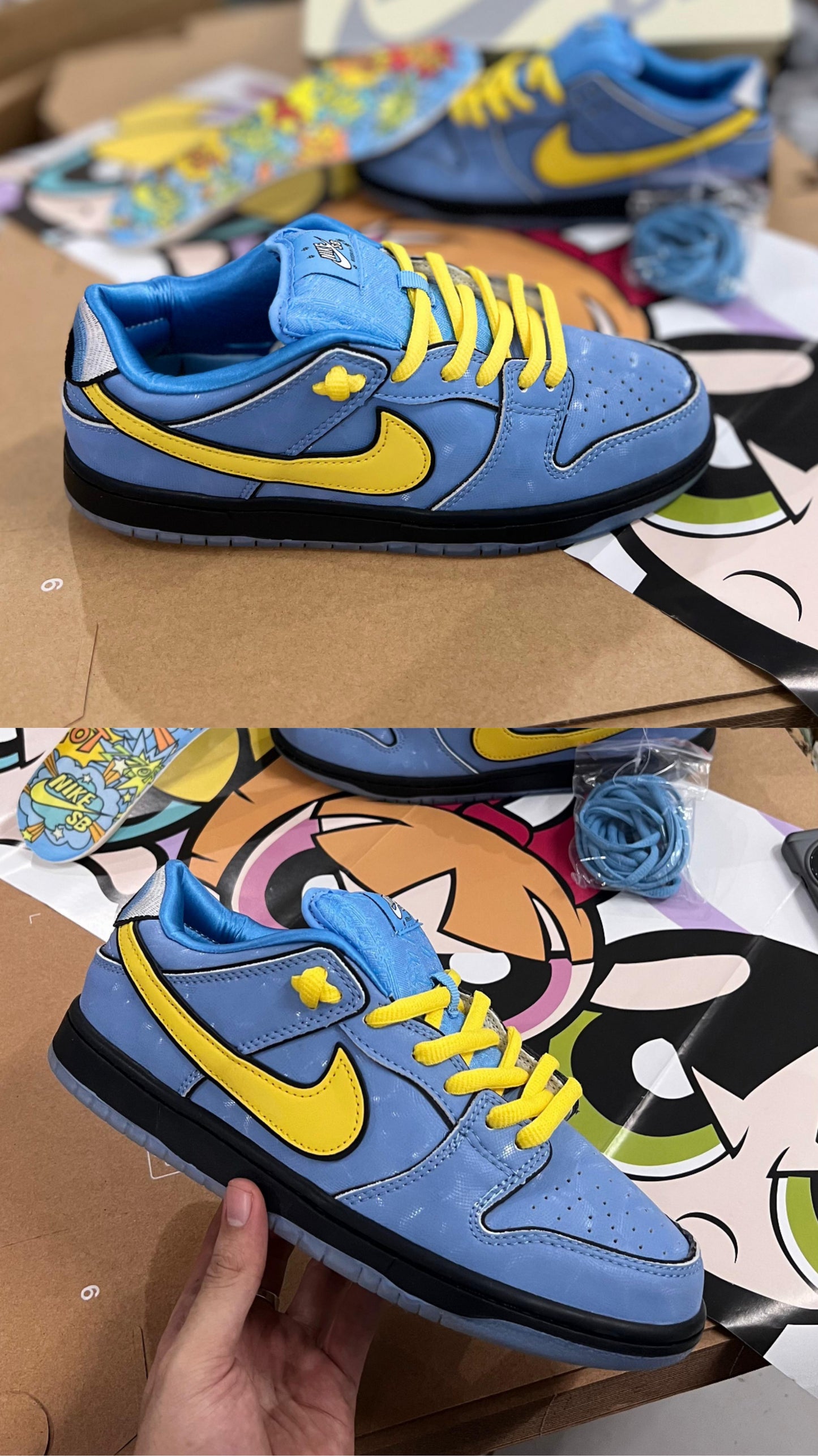 Nikee SB Dunk Low Powerpuff Bubbles