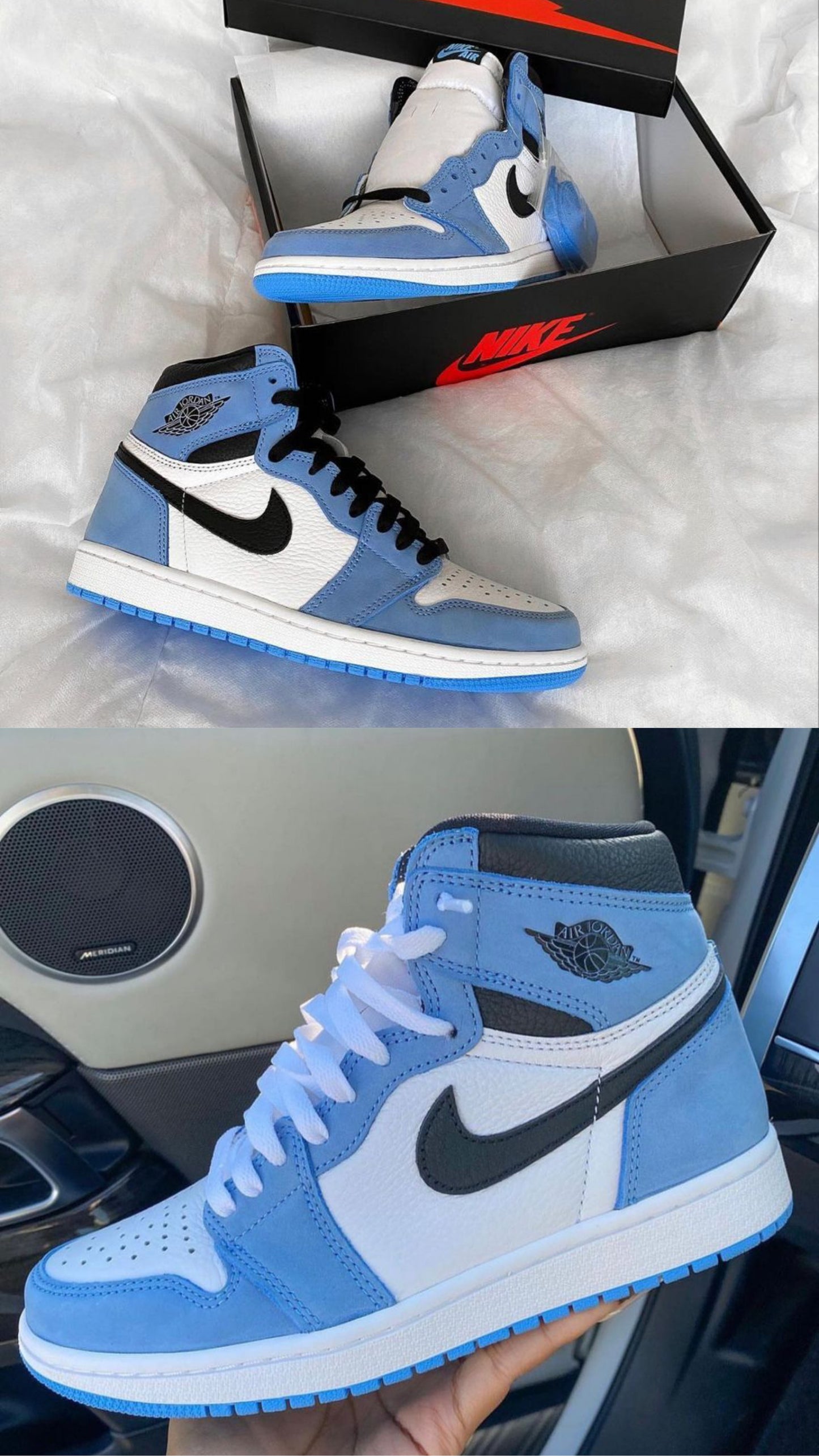 Nikee Air Jordan 1 High University Blue Semi UA