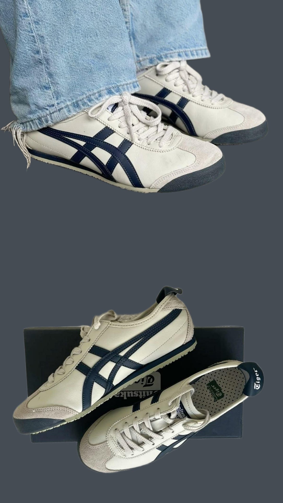 Onitsukaa Tiger Mexico 66 Beige Blue