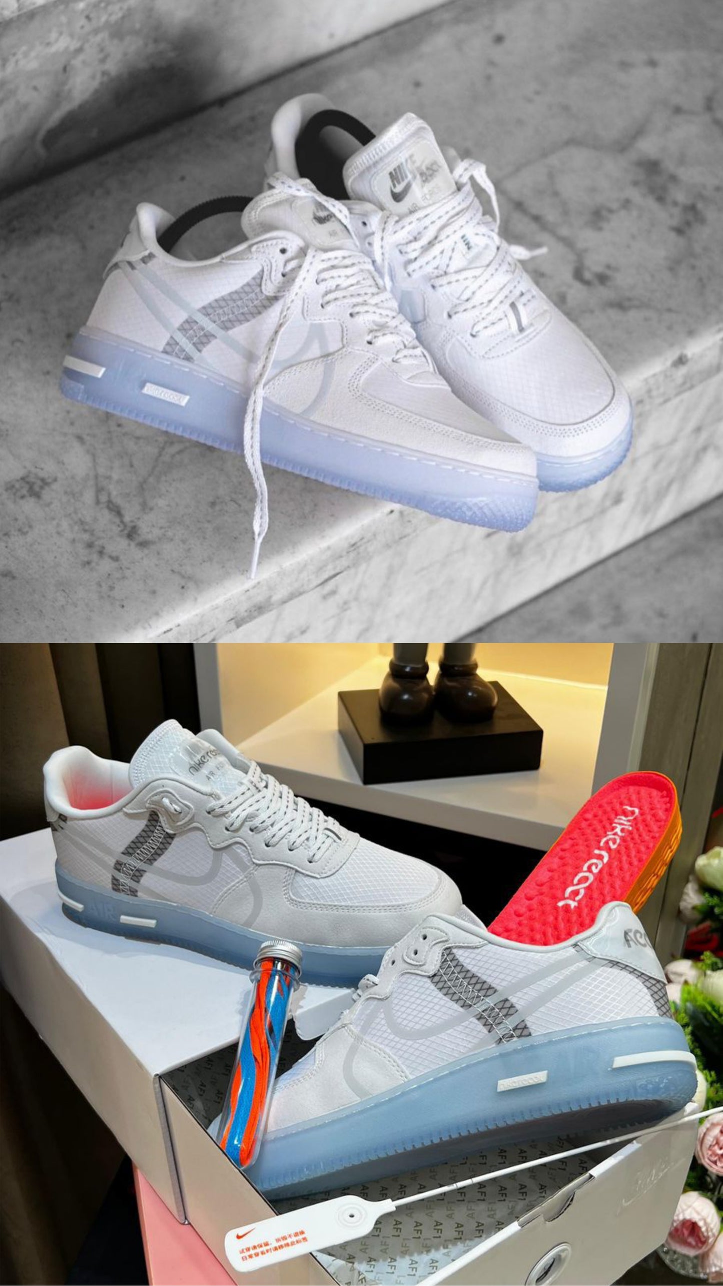 Nikee Airforce 1 Ice React